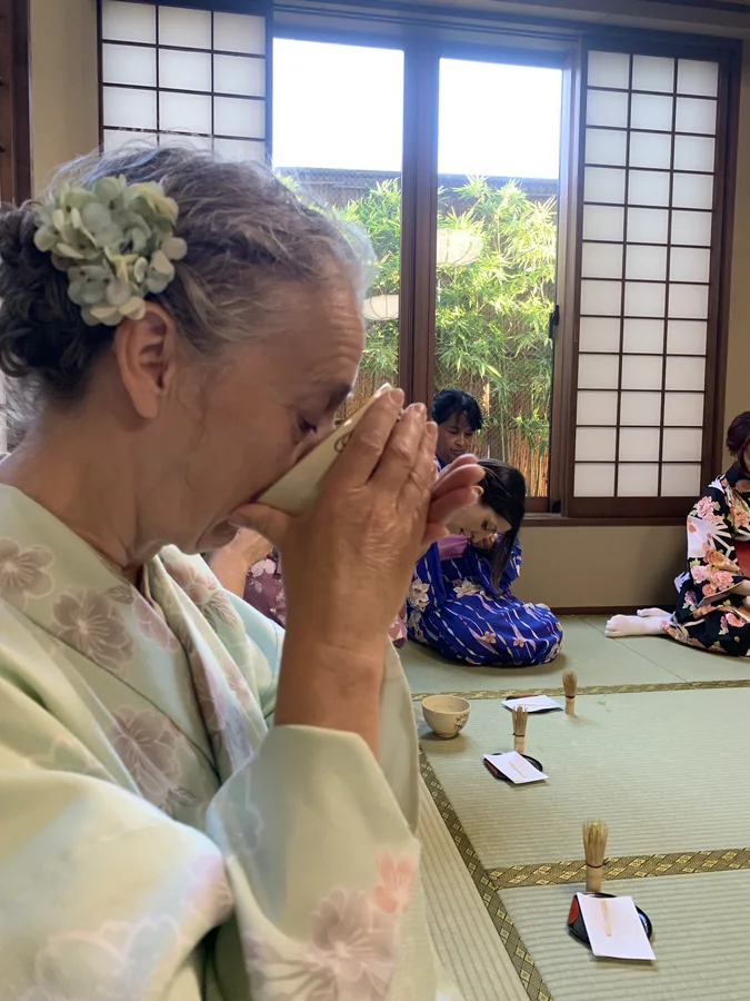 A quiet tea ceremony moment from Lynn's travels